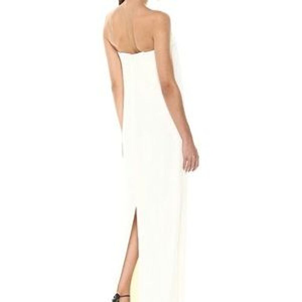 Halston Heritage Strapless Tie Front Gown in Chalk - Size 4 - Picture 2 of 12
